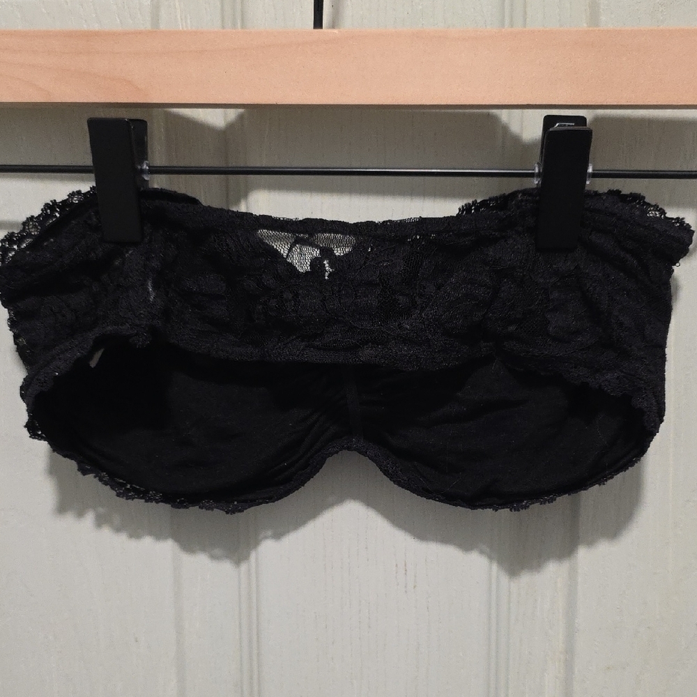Wet Seal Black Lace Bandeau Strapless Tube Top - Picture 3 of 3